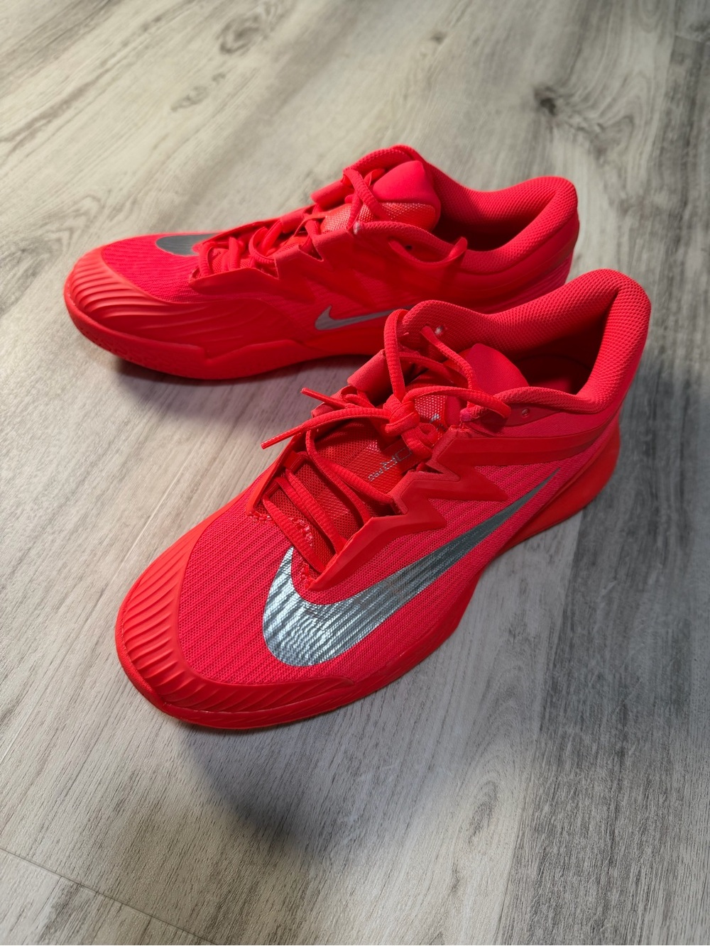 Nike Vapor Pro Red with Silver Swoosh Tennis Shoes